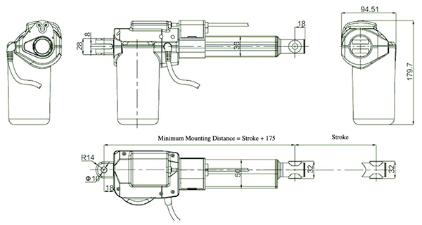 Actuador lineal médico