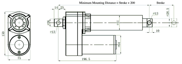 Actuador lineal industrial