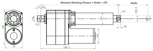 Actuador lineal industrial