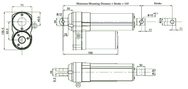 Actuador lineal industrial