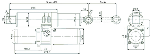 Actuador lineal industrial