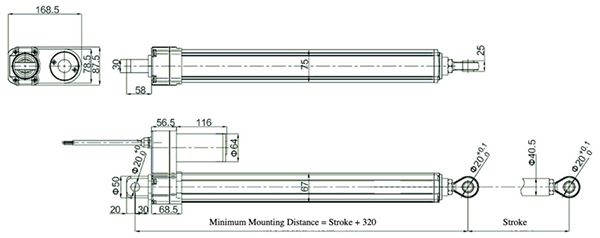 Actuador lineal industrial